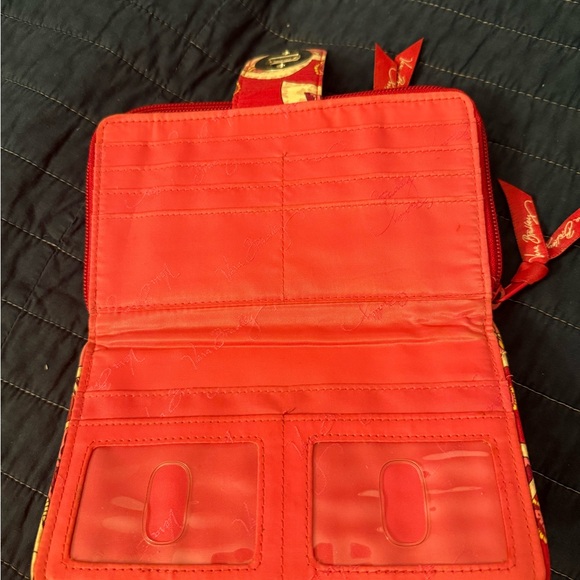Vera Bradley Red and Yellow Patterned Wallet - Picture 4 of 4